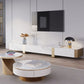Glam Stone TV Stand Console Enclosed Storage TV Media Stand with Legs for Living Room Clearhalo 'furn' 'furn_tv_stands_entertainment_centers' 'Furniture' 'Living Room Furniture' 'TV Stands & Entertainment Centers' 'TV Stands & Media Storage Furniture' 'tv_stands_entertainment_centers' 1200x1200_083aadd4-e01f-4362-b7a3-afae9436124c