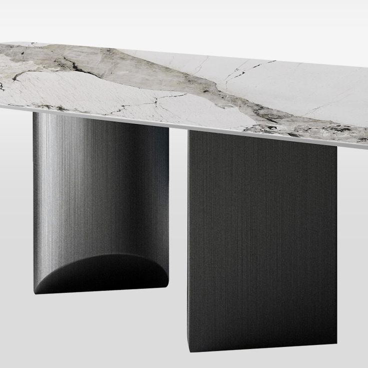Metal Traditional Luxury Rectangle Table Sintered Stone Indoor Table for Kitchen Clearhalo ' dining_table' 'Dining Tables & Seating' 'Dining Tables' 'furn' 'furn_dining_table' 'Furniture' 'furniture_dining_table' 'Kitchen & Dining Furniture' 'kitchen&dining_furn' 'kitchen' 'kitchen_dining_table' 1200x1200_083c15c5-9548-4efa-a81b-c4a0c5ba0209