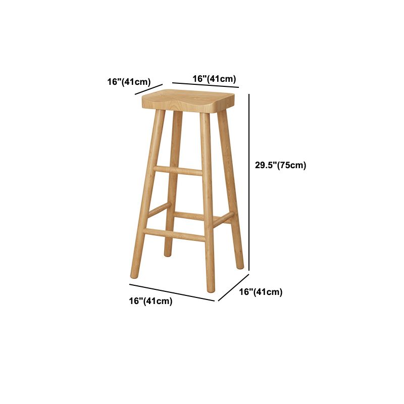 Modern Design Saddle Wooden Stools for Home Armless Stools with Wood Seat Clearhalo 'Bar Furniture' 'Bar Stools' 'bar_stools' 'furn' 'furn_bar_stools' 'Furniture' 'Kitchen & Dining Furniture' 1200x1200_083c89c3-130d-48af-80b2-5ec6a7823b2e