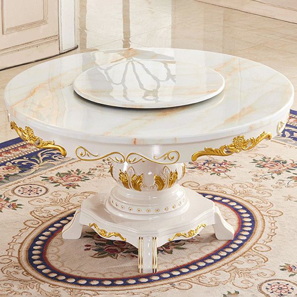 Victorian Style Stone Dining Table Round Dining Table with Wooden Base Clearhalo ' dining_table' 'Dining Tables & Seating' 'Dining Tables' 'furn' 'furn_dining_table' 'Furniture' 'furniture_dining_table' 'Kitchen & Dining Furniture' 'kitchen&dining_furn' 'kitchen' 'kitchen_dining_table' 1200x1200_083d48ca-174d-4d71-a3aa-0ad95428f5a2