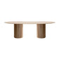 Modern Wood Ellipse Dining Table Double Pedestal Table for Dining Room Clearhalo 'Dining Tables & Seating' 'Dining Tables' 'dining_table' 'furn' 'furn_dining_table' 'Furniture' 'Kitchen & Dining Furniture' 1200x1200_083d4b64-2956-48db-8b91-486a682fcddc