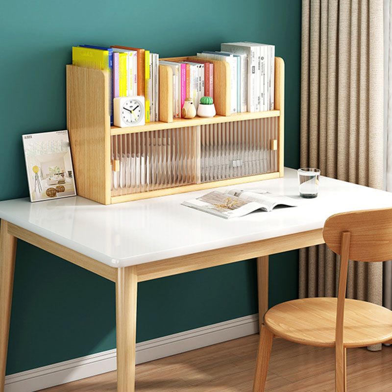 Gesloten boekenplank hedendaagse massieve houten boekenkast met deuren