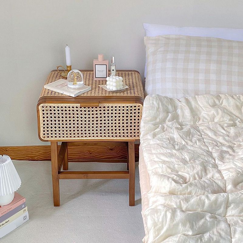 Table de nuit de nuit contemporaine avec armoires .23.6 "