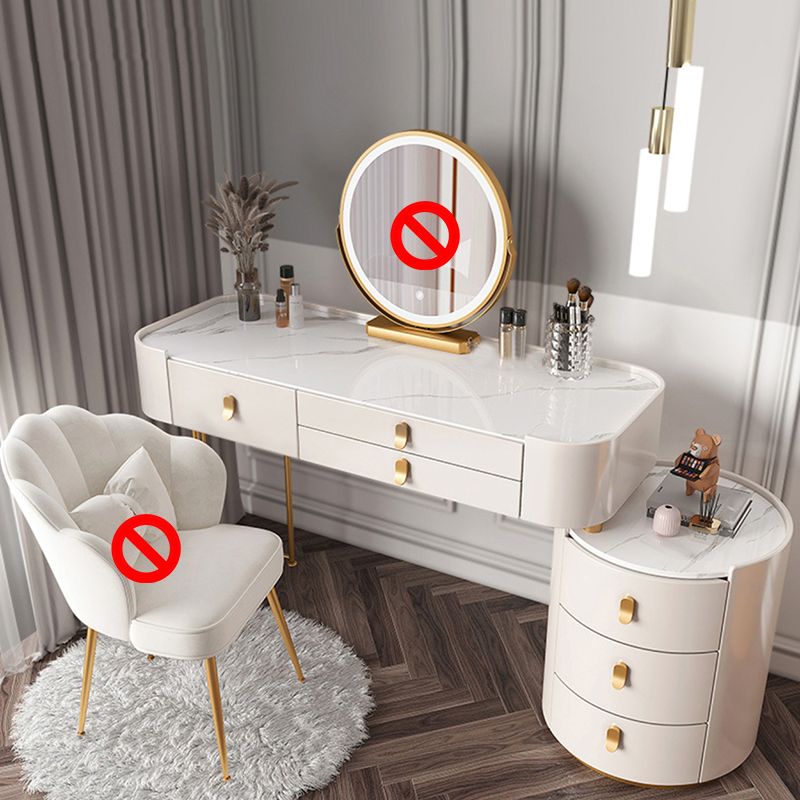 Tavolo da toeletta da toeletta per vanità in legno contemporaneo set di vetro/tavolo da trucco in ardesia