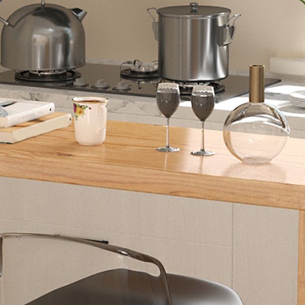 Tavolo da bar per top in legno di pino rettangolare tavolo da pub moderno con doppio piedistallo in natura