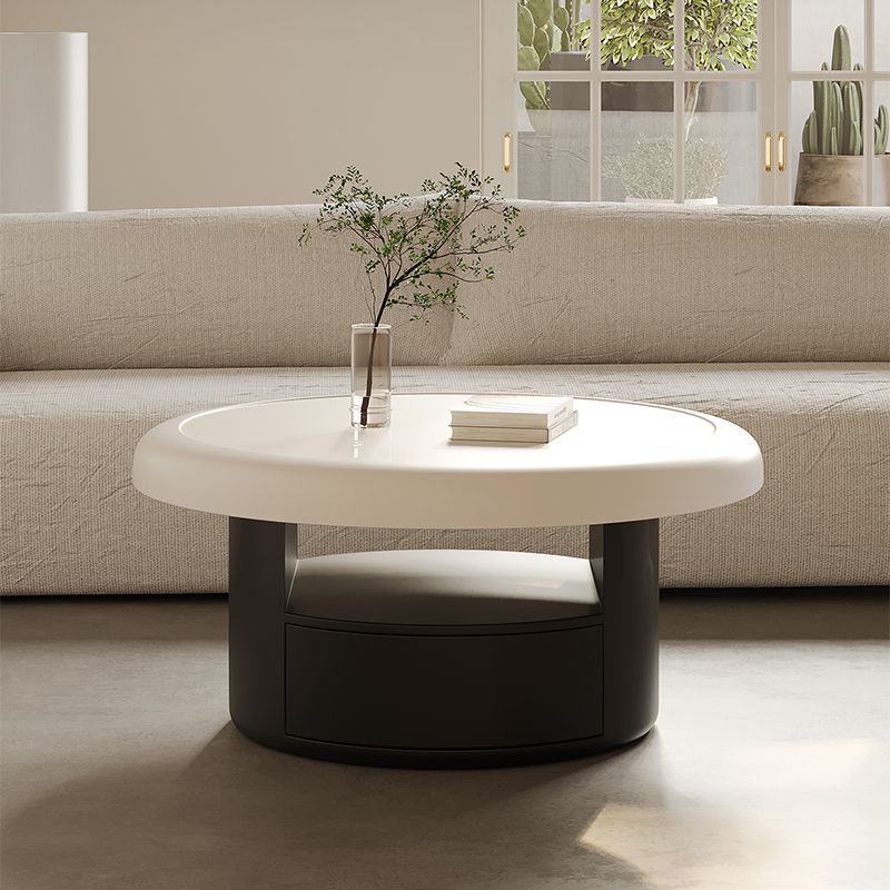 Table de cocktail contemporaine Table de cocktail basse sur pied rond