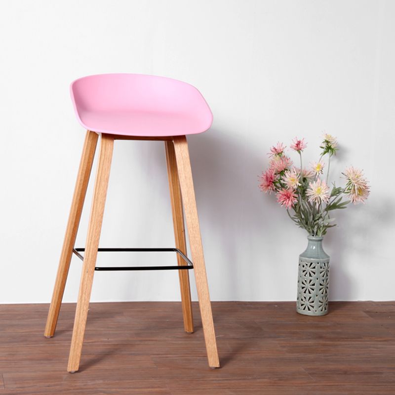 Scandinavia Style Bar-stool Wooden Legs Bucket Seat for Kitchen Bar Clearhalo 'Bar Furniture' 'Bar Stools' 'bar_stools' 'furn' 'furn_bar_stools' 'furniture_bar_stools' 'Kitchen & Dining Furniture' 'kitchen&dining_furn' 'kitchen' 'kitchen_furn' Furniture' 1200x1200_0846e2c5-d3f7-4177-bae7-5806ac87f0e3