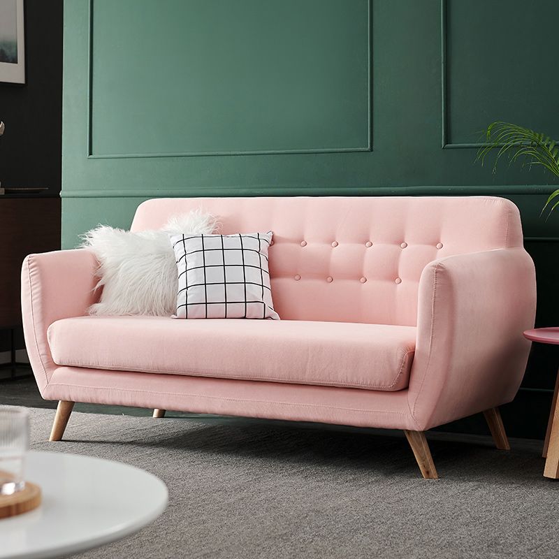 32.28" H Cotton Blend 3 Seater Flared Arm Sofa for Living Room Clearhalo 'furn' 'furn_sofas' 'Furniture' 'Living Room Furniture' 'Sofa' 'sofas' 1200x1200_08479212-cb05-43e3-9f3f-06e2897b89c3