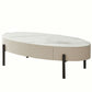 Glam Coffee Cocktail Table with Storage Drawer and 4 Iron Legs Clearhalo 'Coffee & Accent Tables' 'Coffee Tables' 'coffee_tables' 'furn' 'furn_coffee_tables' 'Furniture' 'Living Room Furniture' 1200x1200_08486024-a326-4817-82c4-6152652a3b22