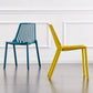 Modern Plastic Chair Slat Back Side Chair in Matte Finish for Home