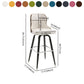 Arm Less Modern Bar Stool Footrest Leather Coffee Shop Bucket Counter Stool Clearhalo 'Bar Furniture' 'Bar Stools' 'bar_stools' 'furniture_bar_stools' 'Kitchen & Dining Furniture' 'kitchen&dining_furn' 'kitchen' 'kitchen_furn' Furniture' 1200x1200_084a0b66-8c94-49eb-8c68-634e2e88e837