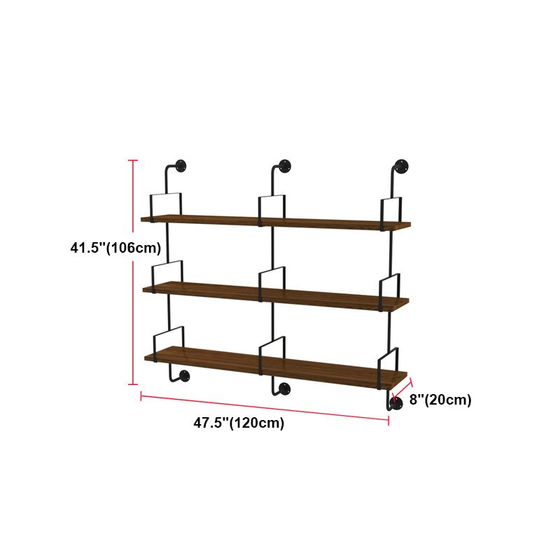 9.87"W Bookshelf Contemporary Style Wall Mounted Bookcase for Home Study Room