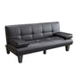 Foldable Faux Leather Pillow Top Arm Loveseat with Biscuit Back for Living Room Clearhalo 'furn' 'furn_sofas' 'Furniture' 'furniture_sofas' 'kitchen' 'kitchen_sofas' 'Living Room Furniture' 'Sofa' 'sofas' 1200x1200_084ba228-0bb6-4cda-9683-ef7931115eb6
