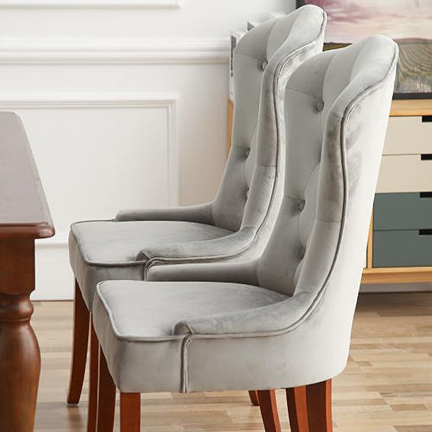 Nordic Style Solid Wood Dining Room Chair Upholstered Armless Chair for Home Use Clearhalo ' kitchen&dining_furn' 'Dining Chairs' 'Dining Tables & Seating' 'dining_chair' 'furn' 'furn_dining_chair' 'Furniture' 'furniture_dining_chair' 'Kitchen & Dining Furniture' 'kitchen' 1200x1200_084c0d28-0b89-4a4f-9fed-81fb95fb8070