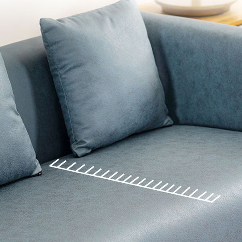 Faux Leather 3-seater  Sofa Tuxedo Arm Stain Resistant 23.62" Wide