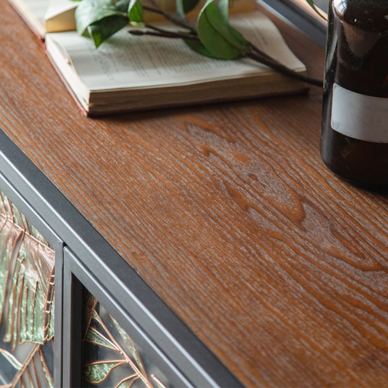 Iron 2/4 - Door Accent Cabinet Industrial Accent Cabinet with Wood Accents Clearhalo 'Cabinets & Chests' 'cabinets_chests' 'furn' 'furn_cabinets_chests' 'Furniture' 'Living Room Furniture' 1200x1200_084df90a-392b-4187-9d45-d95cd718e98f