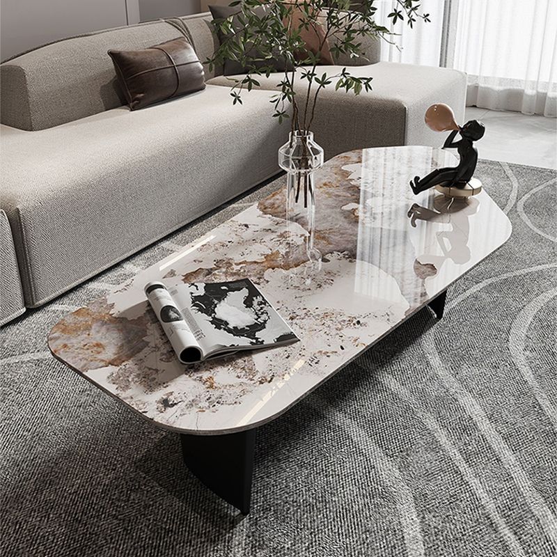 15"H Contemporary Cocktail Table Stone Sled Coffee Cocktail Table Clearhalo 'Coffee & Accent Tables' 'Coffee Tables' 'coffee_tables' 'furn' 'furn_coffee_tables' 'Furniture' 'Living Room Furniture' 1200x1200_084e16b1-8eab-4ca5-a083-59f0659c02da
