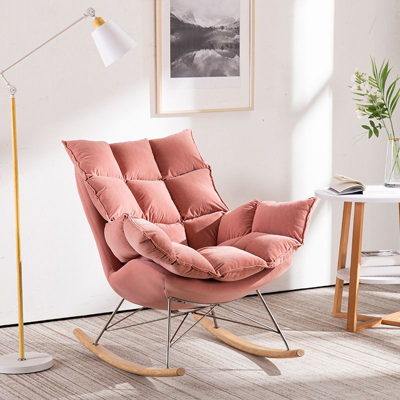 Chaise à bascule de canapé unique contemporain chaise à bascule intérieure avec coussin