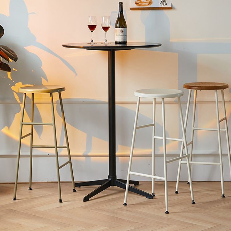 Contemporary Round Counter Bar Stool Backless Bar Stool with Footrest Clearhalo 'Bar Furniture' 'Bar Stools' 'bar_stools' 'furn' 'furn_bar_stools' 'furniture_bar_stools' 'Kitchen & Dining Furniture' 'kitchen&dining_furn' 'kitchen' 'kitchen_furn' Furniture' 1200x1200_08510944-2445-4eac-86d7-5e1ed9c7ca59
