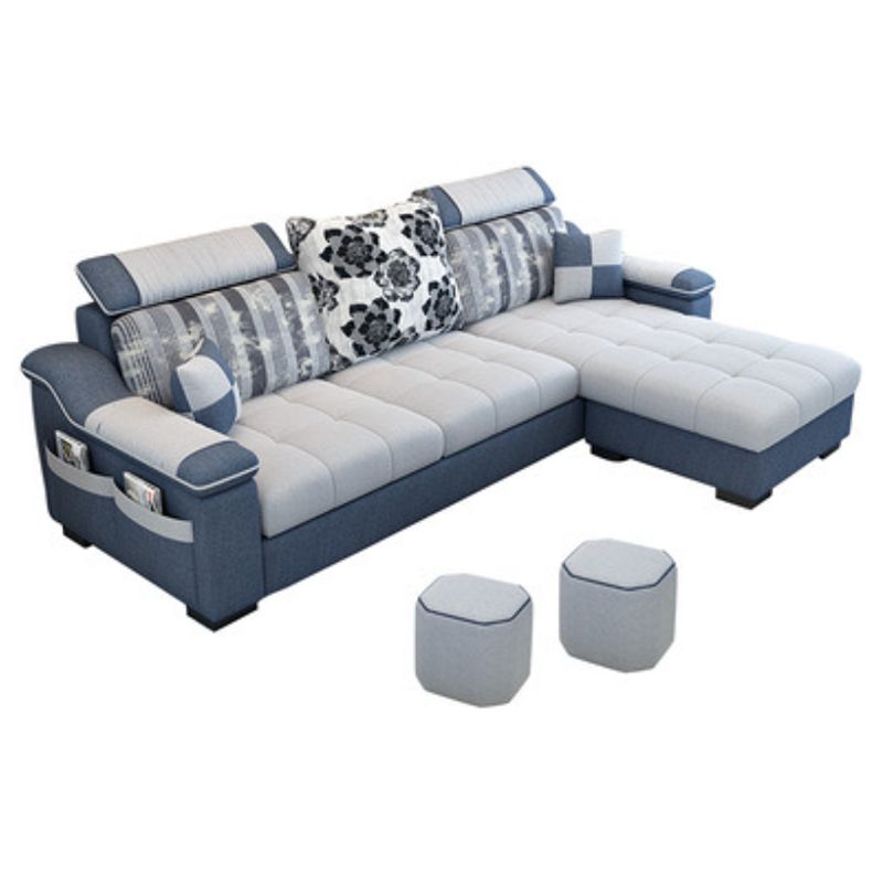 Nordic with Storage Fabric Living Room Pillows Slipcovered Seating Clearhalo 'furn' 'furn_sectionals' 'Furniture' 'Living Room Furniture' 'Sectionals' 1200x1200_08534dee-8349-4efe-9bd6-771c6807b9c3