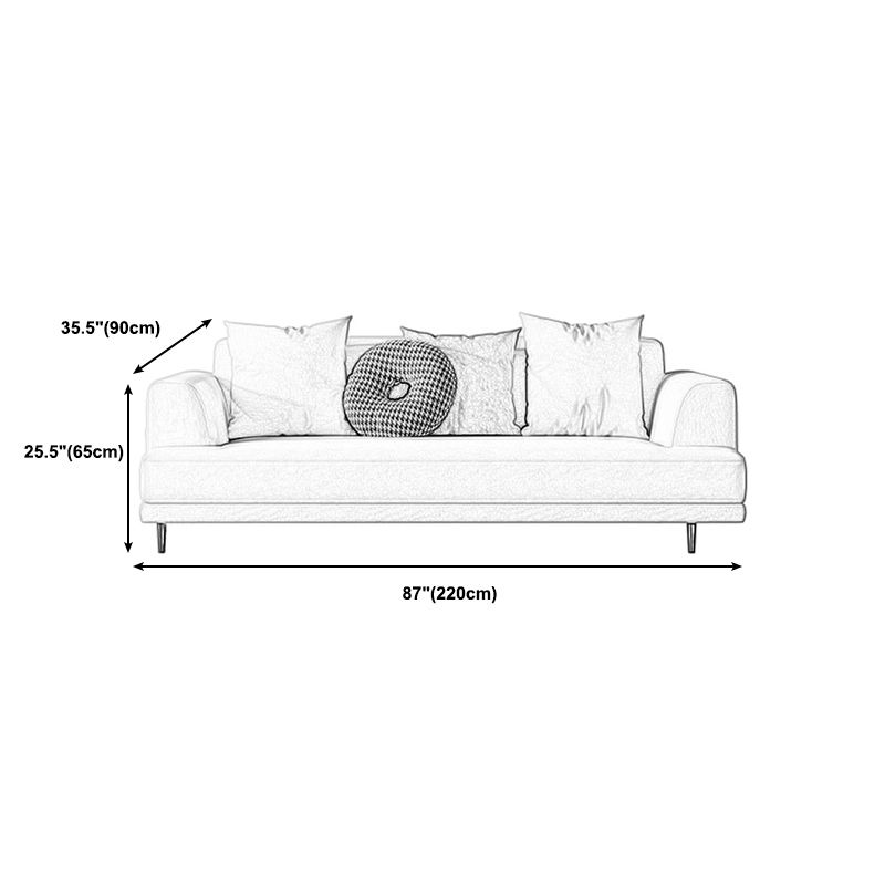 Linen Recessed Sofa Modern Arm Cushions 35.4"W Sofa for Living Room Clearhalo 'furn' 'furn_sofas' 'Furniture' 'furniture_sofas' 'Living Room Furniture' 'Sofa' 'sofas' 1200x1200_0853d2e9-93dc-4ceb-95e1-c54bfb7a40a7