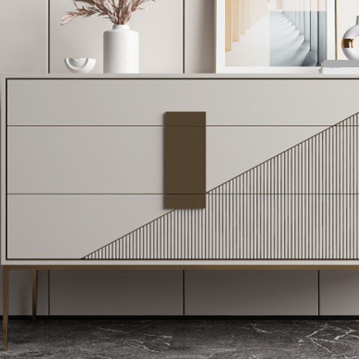 Cómoda de almacenamiento horizontal Glam con cajones de cierre suave Cómoda doble de madera