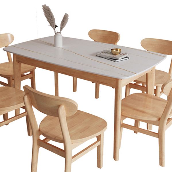 Minimalist Rectangle Shape Kitchen Dining Table Sintered Stone Top Dining Table with 4 Legs Base Clearhalo ' dining_table' 'Dining Tables & Seating' 'Dining Tables' 'furn' 'furn_dining_table' 'Furniture' 'furniture_dining_table' 'Kitchen & Dining Furniture' 'kitchen&dining_furn' 'kitchen' 'kitchen_dining_table' 1200x1200_0855d46e-fe7c-41e0-b134-09ff3511b6b7