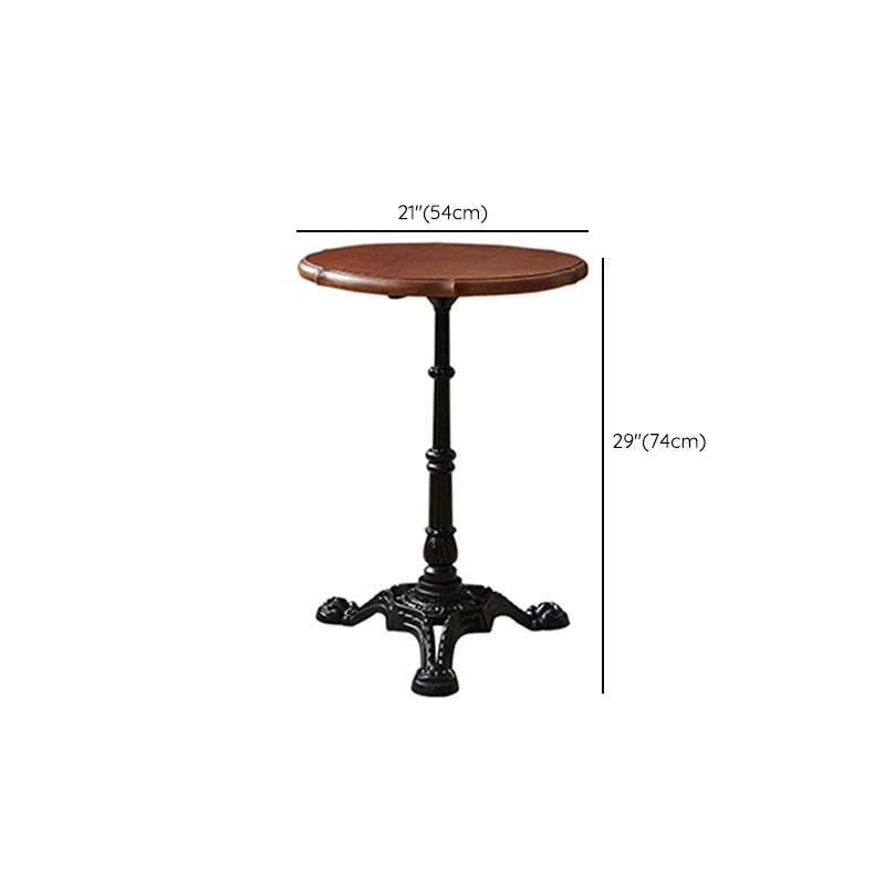 Indoor Iron Pedestal Dining Table Round Solid Wood Dining Table Clearhalo 'Dining Tables & Seating' 'Dining Tables' 'dining_table' 'furn' 'furn_dining_table' 'Furniture' 'Kitchen & Dining Furniture' 1200x1200_08564cd2-b77a-4796-92c4-a677517f0776