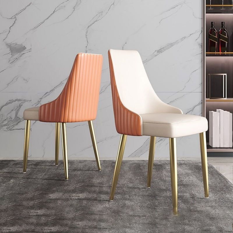 Sedie da pranzo e d'accento glamour Sedia laterale curva Parsons per interni