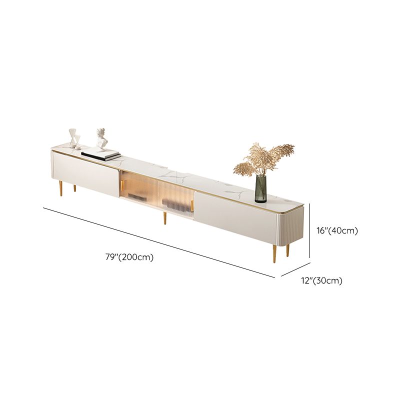 Stone Media Console TV Stand Modern TV Stand Console with 4 Drawers Clearhalo 'furn' 'furn_tv_stands_entertainment_centers' 'Furniture' 'Living Room Furniture' 'TV Stands & Entertainment Centers' 'TV Stands & Media Storage Furniture' 'tv_stands_entertainment_centers' 1200x1200_0858b451-20c3-42be-b8df-9facad1b67bb