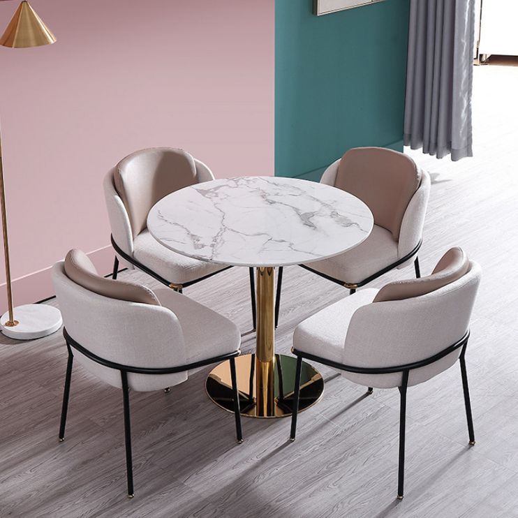 Modern 1/3/5 Pieces Dining Set Faux Marble Dining Table for Home Use Clearhalo 'Dining Room Sets' 'Dining Tables & Seating' 'dining_room_set' 'furn' 'furn_dining_room_set' 'Furniture' 'furniture_dining_room_set' 'Kitchen & Dining Furniture' 'kitchen&dining_furn' 'kitchen' 1200x1200_08590273-0d5e-4ada-b437-307d7cf47756