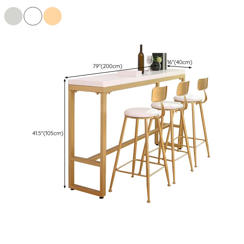 Rectangle Pub Table Glam Solid Wood Bar Table for Indoor and Breakroom Clearhalo 'Bar Furniture' 'Bar Tables' 'bar_tables' 'furn' 'furn_bar_tables' 'Furniture' 'Kitchen & Dining Furniture' 1200x1200_08594039-c249-42e7-aec1-d8a198730319