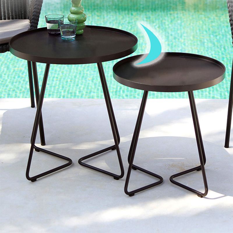 Mid-Century Metal Sled End Table Round Side Table for Living Room Clearhalo 'Coffee & Accent Tables' 'End & Side Tables' 'end_side_tables' 'furn' 'furn_end_side_tables' 'Furniture' 'Living Room Furniture' 1200x1200_085a09e0-9662-4c14-81f1-7a0bf0d88acb