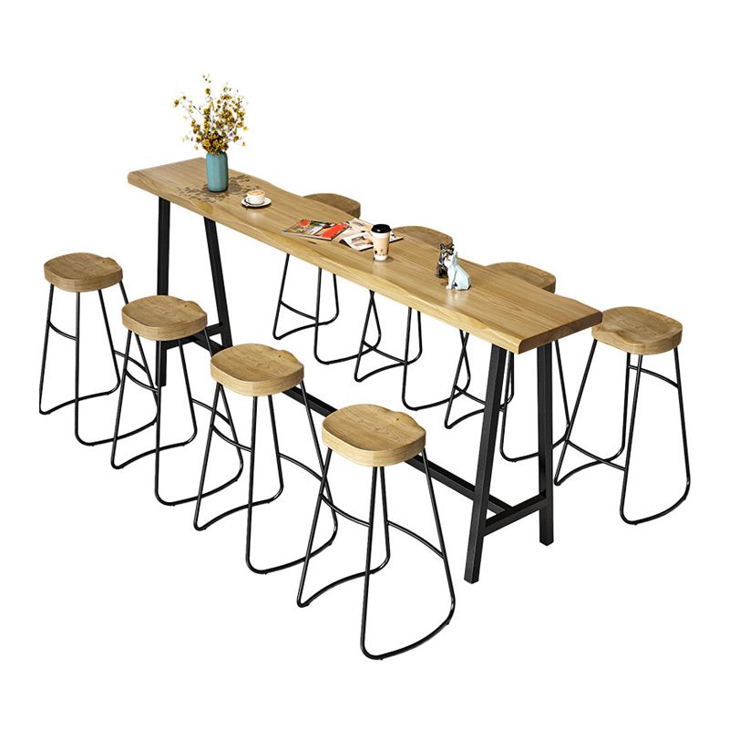 Solid Wood Rectangular Table, Modern Style Home Milk Tea Shop Bar Table Clearhalo 'Bar Furniture' 'Bar Tables' 'bar_tables' 'furn' 'furn_bar_tables' 'Furniture' 'Kitchen & Dining Furniture' 1200x1200_085a133c-fdc4-4ddb-81ba-d12b120470f6