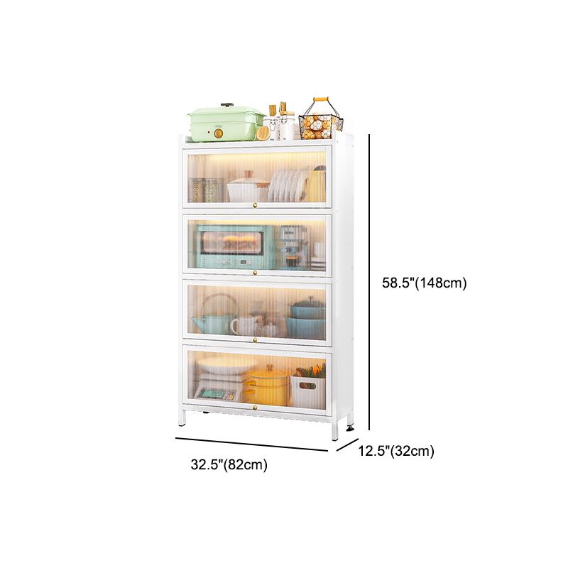 Plastic Door Iron Sideboard Modern Server Cabinet with Storage for Kitchen Clearhalo 'buffet_sideboard' 'Buffets & Sideboards' 'furn' 'furn_buffet_sideboard' 'Furniture' 'furniture_buffet_sideboard' 'Kitchen & Dining Furniture' 1200x1200_085cefcc-27c5-4c2f-b6b5-af63bd022b4d