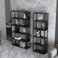 Industrial Metal Bookshelf Standard Black Open Back Bookcase with Shelves Clearhalo 'Bookcases' 'furn' 'furn_bookcases' 'Furniture' 'Office Furniture' 1200x1200_085e3a36-230d-4103-9cbd-5359683b0343