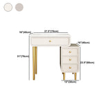 Tavolo da toeletta da top di vanità e sgabelli in ardesia glam