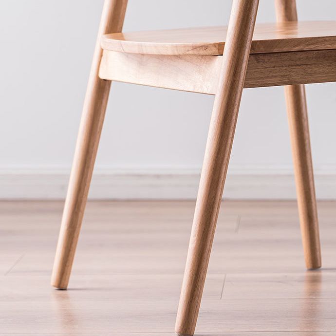 Eigentijdse keuken eetstoel stoel open rug rubberwood stoel