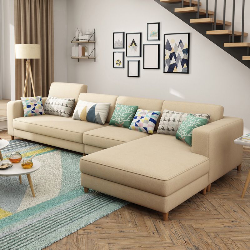 Removable Cushions,Adjustable Sectional Sofa, 67" Linen Sectional sofa Clearhalo 'furn' 'furn_sectionals' 'Furniture' 'Living Room Furniture' 'Sectionals' 1200x1200_0864f602-ad54-4de9-a1dd-ea2753dce795