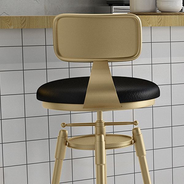 Glam Rotatable Liftable Counter Stool Iron Cashier Bar Stool with Cushion and Pedal Clearhalo 'Bar Furniture' 'Bar Stools' 'bar_stools' 'furn' 'furn_bar_stools' 'Furniture' 'furniture_bar_stools' 'Kitchen & Dining Furniture' 1200x1200_08674ffd-8d1d-436c-8708-85fe7f9381a1