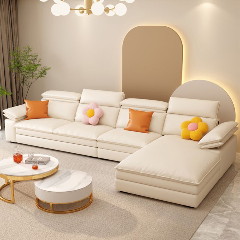 Sofá con durmiente de cuero sintético contemporáneo en la almohada blanca con los brazos del sofá cama