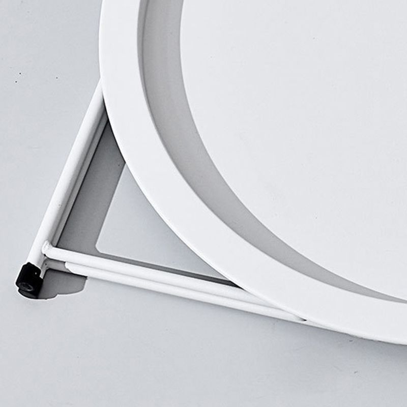 Round Tray Top Side Table Mid-Century Metal Cross Legs End Table Clearhalo 'Coffee & Accent Tables' 'End & Side Tables' 'end_side_tables' 'furn' 'furn_end_side_tables' 'Furniture' 'Living Room Furniture' 1200x1200_086914b2-2973-40b7-a549-5d325325698d