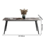 Industrial Style Sintered Stone Dining Table Carbon Steel 4 Legs Base Rectangle Table for Home Clearhalo ' dining_table' 'Dining Tables & Seating' 'Dining Tables' 'furn' 'furn_dining_table' 'Furniture' 'furniture_dining_table' 'Kitchen & Dining Furniture' 'kitchen&dining_furn' 'kitchen' 'kitchen_dining_table' 1200x1200_086aae2f-293e-4ceb-a1b4-3776031fe52a