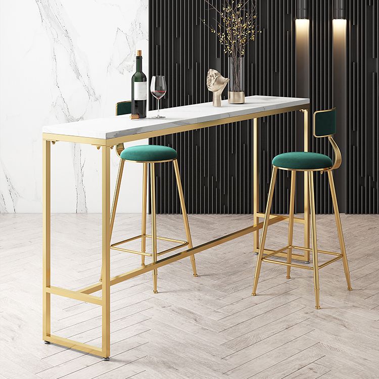 Marble Rectangle Counter Height Dining Table Indoor Footrest Pub Height Dining Table Clearhalo 'Bar Furniture' 'Bar Tables' 'bar_tables' 'furn' 'furn_bar_tables' 'Furniture' 'furniture_bar_tables' 'Kitchen & Dining Furniture' 1200x1200_086b21ce-132a-4895-a14f-b5f18108fcdb