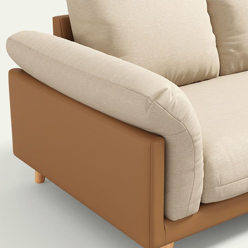 Contemporary Linen Standard Sofa Pillow Top Arm Settee in Beige and Grey Clearhalo 'furn' 'furn_sofas' 'Furniture' 'Living Room Furniture' 'Sofa' 'sofas' 1200x1200_086bf954-5ccc-4429-880f-3d292187cddf