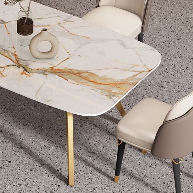 Sintered Stone Top Dining Table Rectangle Table with Metal Gold Base and 4 Legs Clearhalo ' dining_table' 'Dining Tables & Seating' 'Dining Tables' 'furn' 'furn_dining_table' 'Furniture' 'furniture_dining_table' 'Kitchen & Dining Furniture' 'kitchen&dining_furn' 'kitchen' 'kitchen_dining_table' 1200x1200_086c5107-ef0d-494a-ae2d-9ad6f468641a