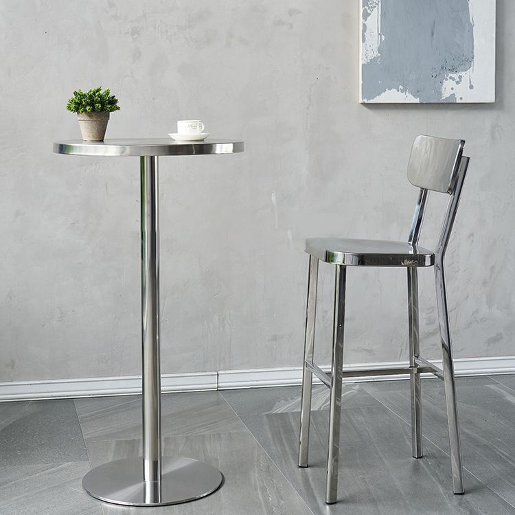 Tabouret de style de style industriel Silver Metal Barstol pour le salon