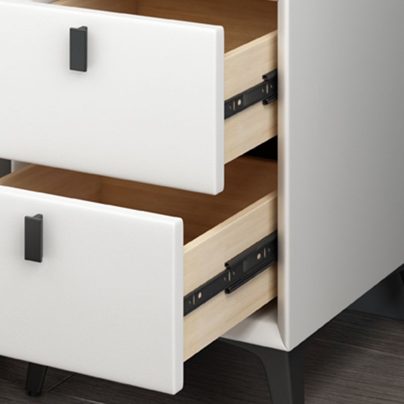 Passe de nuit en faux cuir moderne 2 pattes en bois massif de 2 dessins inclus la table de nuit