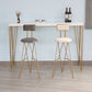 Table de pub rectangulaire moderne en bois massif, hauteur de bar, pour salon