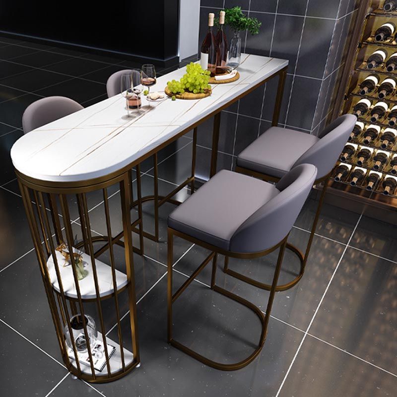 Modern 1/3/5 Pieces Bar Table Set Stone Counter Table with High Stools Clearhalo 'Bar Furniture' 'furn' 'furn_home_bar_bar_sets' 'Furniture' 'Home Bars & Bar Sets' 'home_bar_bar_sets' 'Kitchen & Dining Furniture' 1200x1200_086ff840-3d41-4d4d-b8b1-64d6cd5b3e26